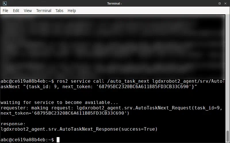 Screenshot of completing the progress