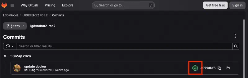 Screenshot of the build logs page