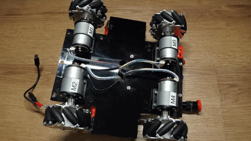 Image of the connection of the motors